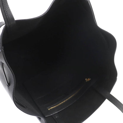 Celine 18902 Cabas Phantom Small Soft Grain Calf Logo Tote Bag Black Storage