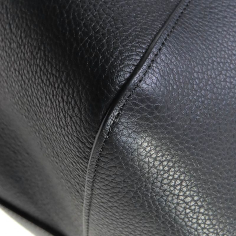 Celine 18902 Cabas Phantom Small Soft Grain Calf Logo Tote Bag Black Storage