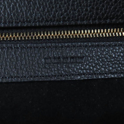 Celine 18902 Cabas Phantom Small Soft Grain Calf Logo Tote Bag Black Storage