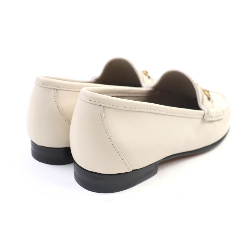 Gucci 1953 Horsebit Leather Loafer Shoes White 36 With Box And Storage Bag Made