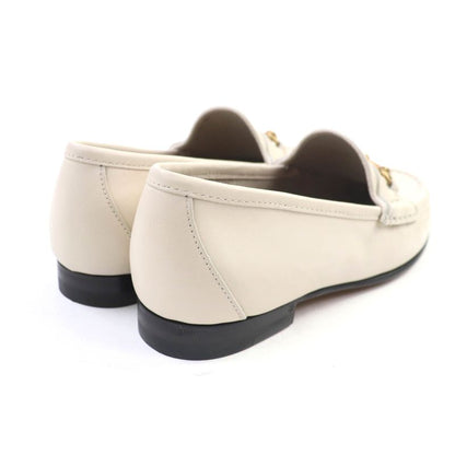 Gucci 1953 Horsebit Leather Loafer Shoes White 36 With Box And Storage Bag Made