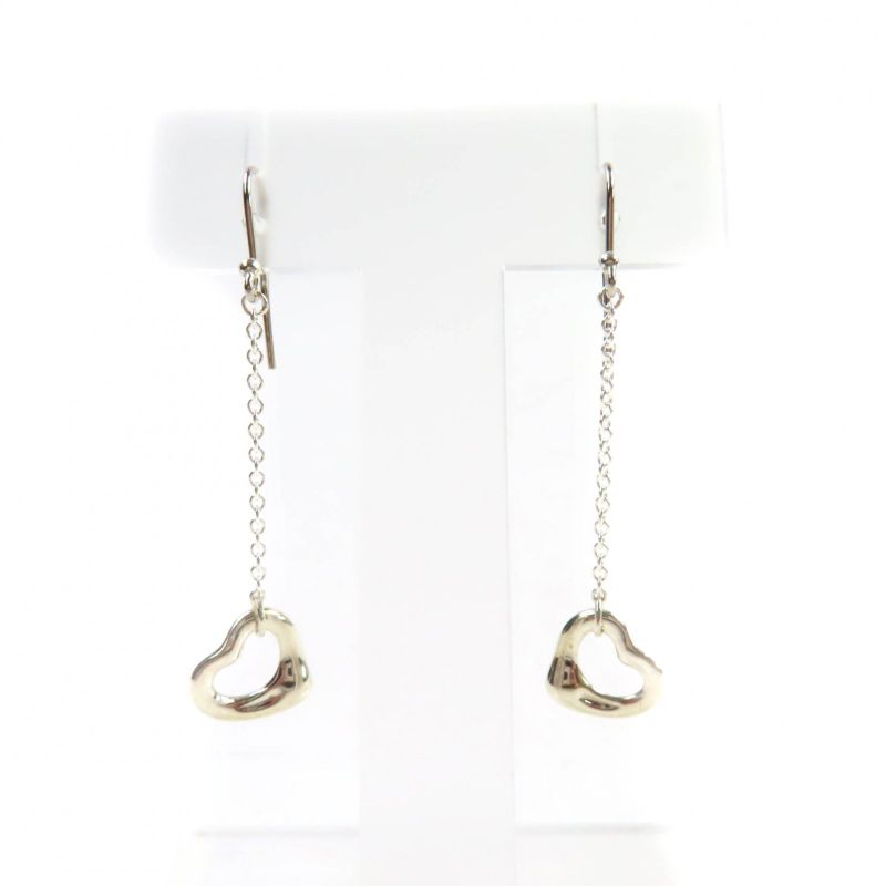 Tiffany & Co Elsa Peretti Open Heart Drop Earrings 925 Purchased