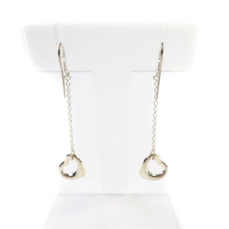 Tiffany & Co Elsa Peretti Open Heart Drop Earrings 925 Purchased