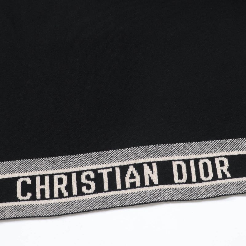 Christian DIOR 014s55am042 Cashmere Long Sleeve Knit With Logo Black 40 Made In