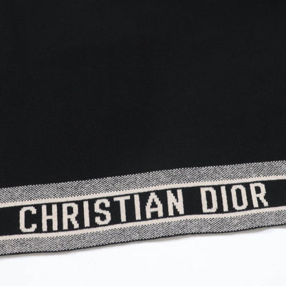 Christian DIOR 014s55am042 Cashmere Long Sleeve Knit With Logo Black 40 Made In
