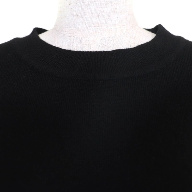 Christian DIOR 014s55am042 Cashmere Long Sleeve Knit With Logo Black 40 Made In