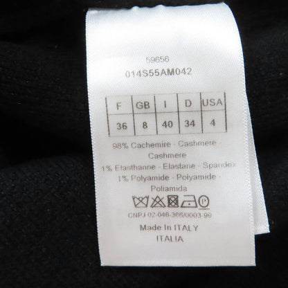 Christian DIOR 014s55am042 Cashmere Long Sleeve Knit With Logo Black 40 Made In