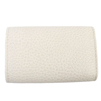 Gucci 456118 Double G 6-stack Key Hook Leather Key Case Light Beige Gold