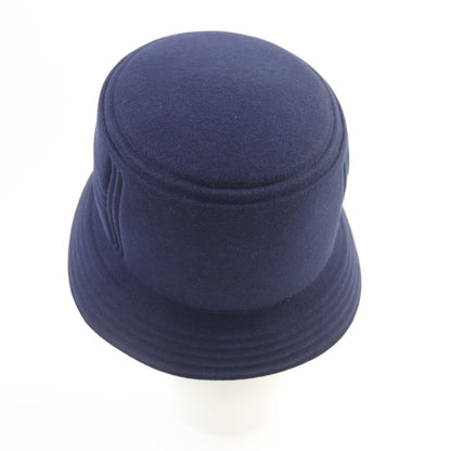 Hermes H Motif 100% Rabbit Felt Hat Navy 57 Women
