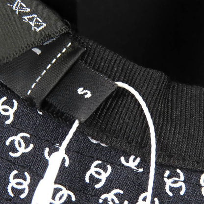 CHANEL 25SS Coco Beach Mini CC Logo Total Pattern Bucket Hat Black White S Made