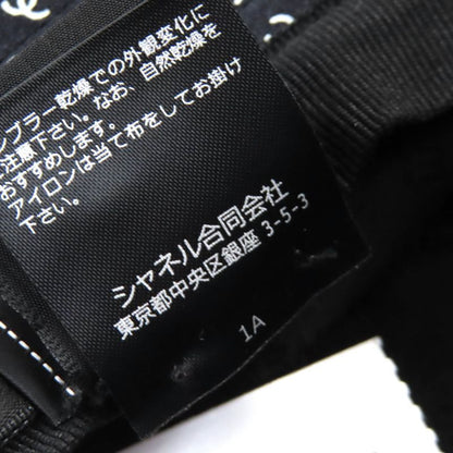 CHANEL 25SS Coco Beach Mini CC Logo Total Pattern Bucket Hat Black White S Made