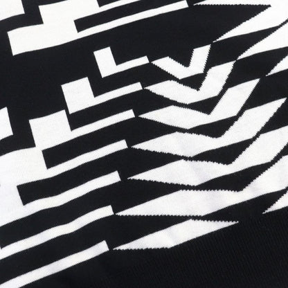 Louis Vuitton 24SS Hqn11w 100% Wool LV Fur Tree Logo Crew Neck Knit Black White