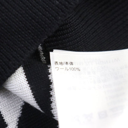 Louis Vuitton 24SS Hqn11w 100% Wool LV Fur Tree Logo Crew Neck Knit Black White