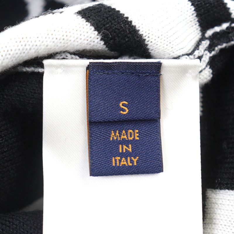 Louis Vuitton 24SS Hqn11w 100% Wool LV Fur Tree Logo Crew Neck Knit Black White