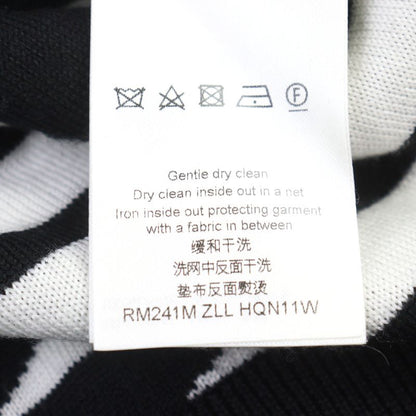 Louis Vuitton 24SS Hqn11w 100% Wool LV Fur Tree Logo Crew Neck Knit Black White