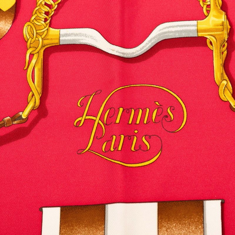 Hermes Carrée 90 Grand Manege Large Keynote Pink Blue Multicolor Silk Women's