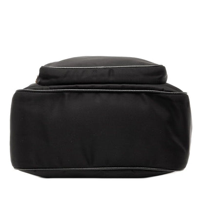 Prada Triangle Logo Plate Handbag Shoulder Bag 2WAY 1bg308 Black Nylon Leather