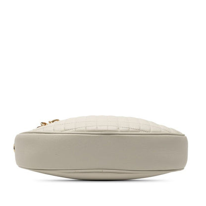 Celine Ccharm Crossbody Shoulder Bag White Leather Women Celine