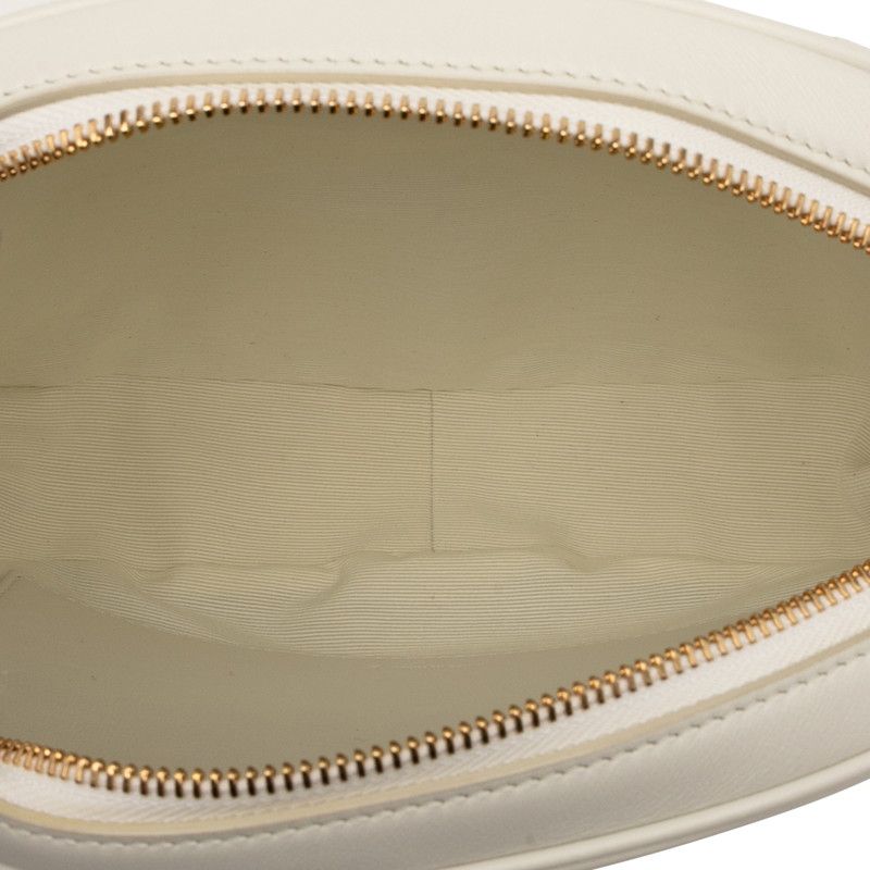 Celine Ccharm Crossbody Shoulder Bag White Leather Women Celine