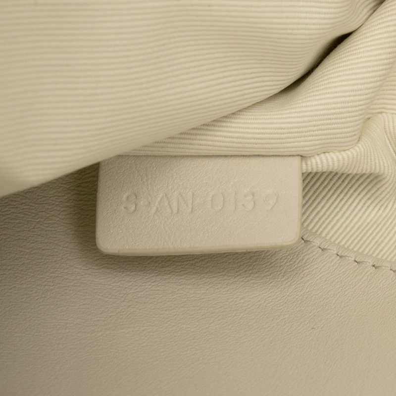 Celine Ccharm Crossbody Shoulder Bag White Leather Women Celine