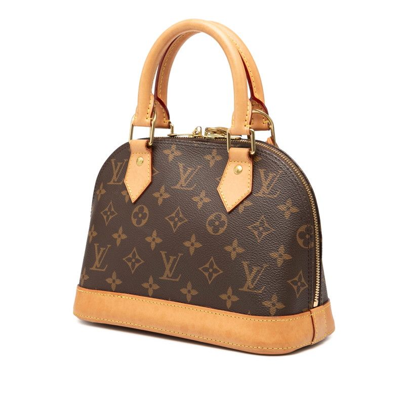 Louis Vuitton Monogram Alma BB Handbag Shoulder Bag 2WAY M53152 Brown PVC