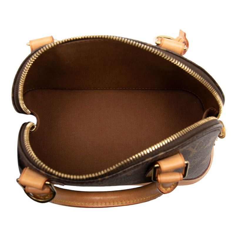 Louis Vuitton Monogram Alma BB Handbag Shoulder Bag 2WAY M53152 Brown PVC