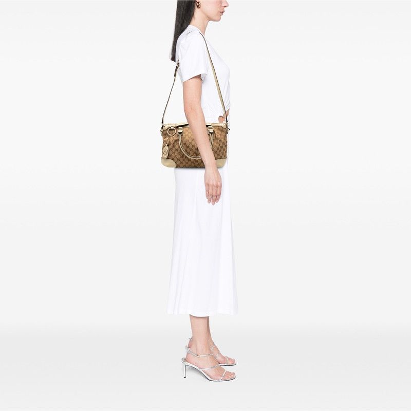 Gucci GG Canvas Sookie Handbag Shoulder Bag 2WAY 247902 Beige Ivory Canvas