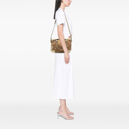 Gucci GG Canvas Sookie Handbag Shoulder Bag 2WAY 247902 Beige Ivory Canvas