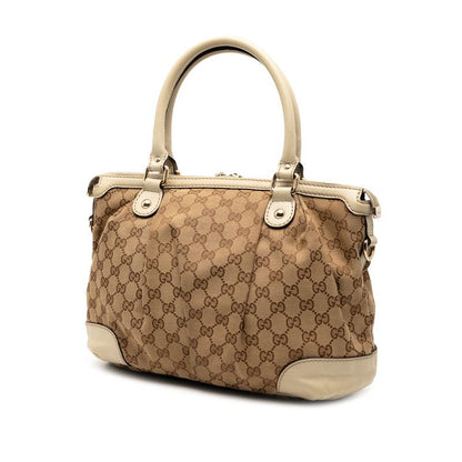 Gucci GG Canvas Sookie Handbag Shoulder Bag 2WAY 247902 Beige Ivory Canvas