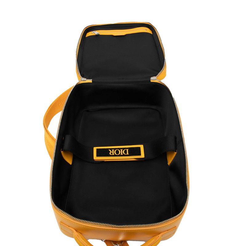 Dior Oblique World Tour Body Bag Sling Bag Yellow Leather Women's Dior