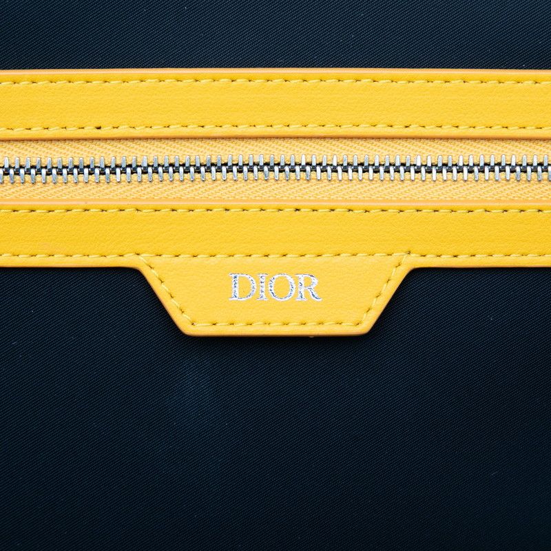 Dior Oblique World Tour Body Bag Sling Bag Yellow Leather Women's Dior