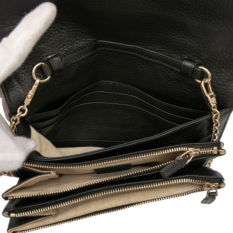 Gucci New Jackie Chain Shoulder Bag 283061 Black Leather Women's Gucci