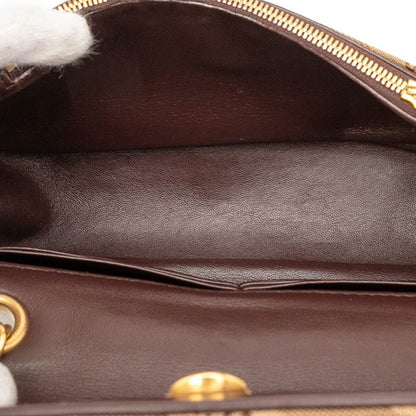 Balenciaga BB Logo Chain Shoulder Bag Handbag 516919 Beige Brown Canvas Leather