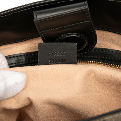 Gucci GG Supreme Bee Handbag Shoulder Bag 2WAY 473887 Beige Black PVC Leather