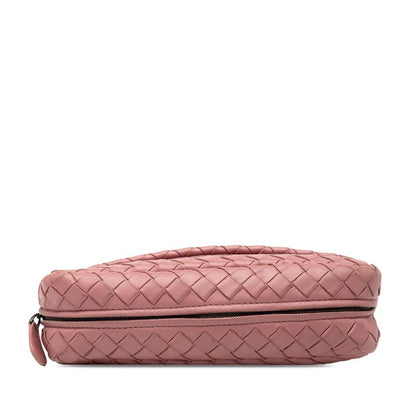 Bottega Veneta Intrecciato Chain Shoulder Bag Pink Leather Women Bottega Veneta