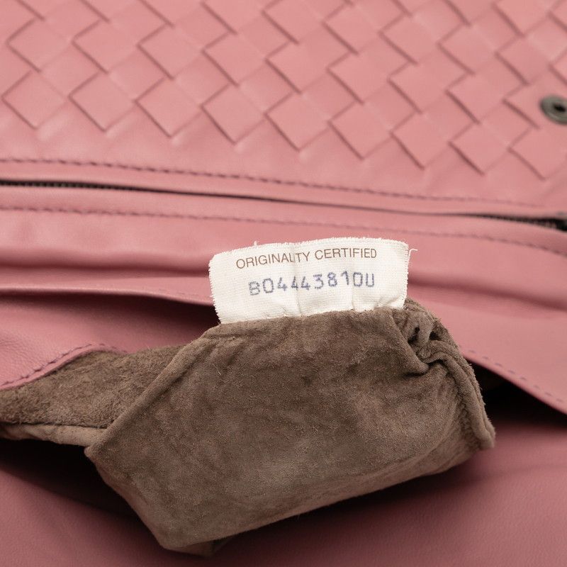 Bottega Veneta Intrecciato Chain Shoulder Bag Pink Leather Women Bottega Veneta