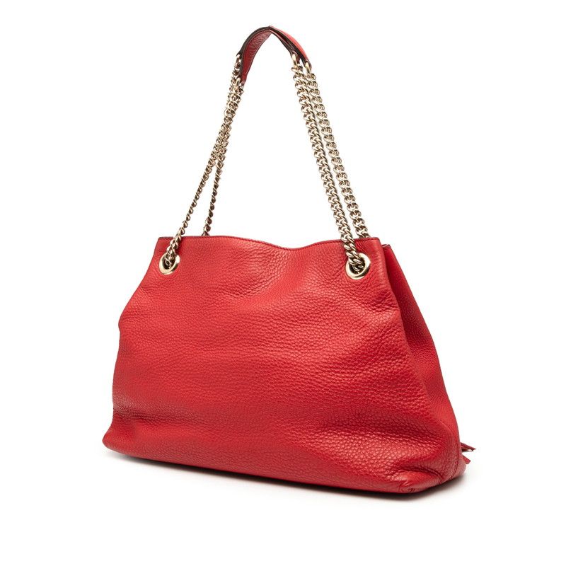 Gucci Soho Chain Shoulder Bag 308982 Red Leather Women's Gucci