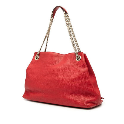 Gucci Soho Chain Shoulder Bag 308982 Red Leather Women's Gucci
