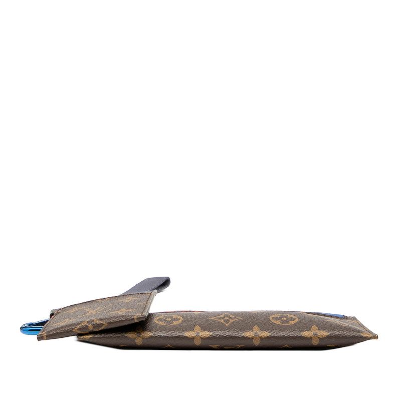 Louis Vuitton Monogram Pacific Ribbon Pouch M63045 Brown PVC Leather Women