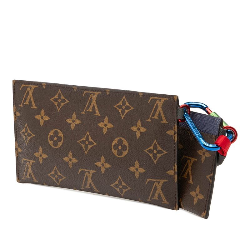 Louis Vuitton Monogram Pacific Ribbon Pouch M63045 Brown PVC Leather Women
