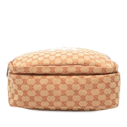 Gucci GG Canvas New York Yankees Backpack 536724 Beige Brown Canvas Leather