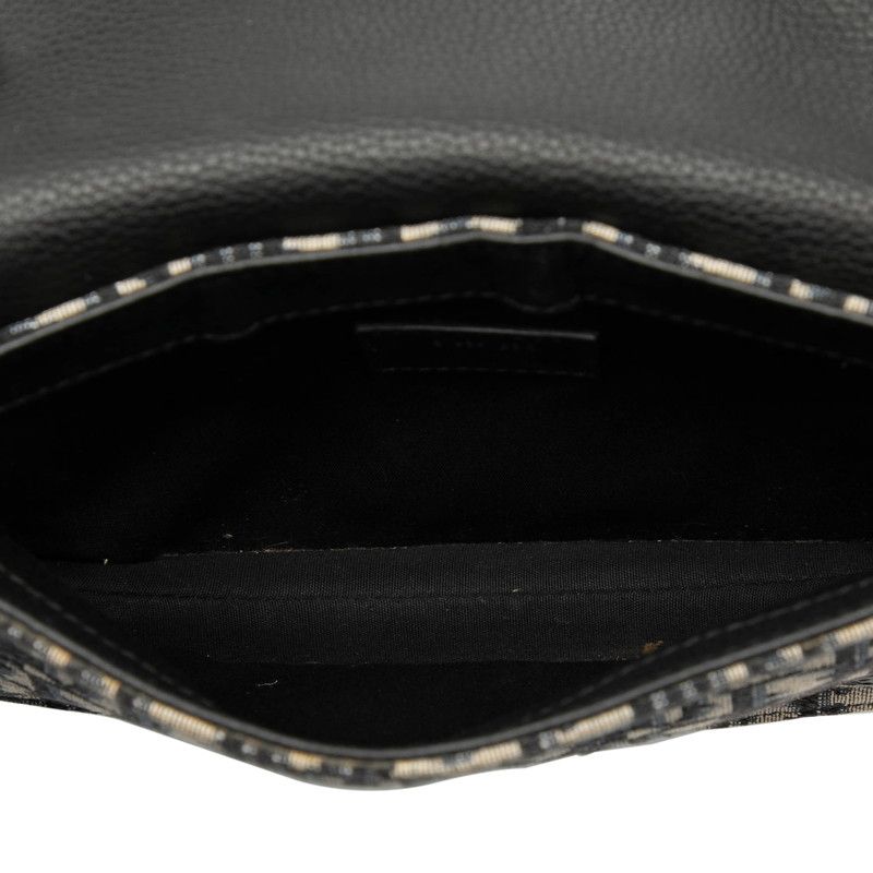 Dior Oblique Saddle Body Bag Waist Bag Shoulder Bag Navy Beige Canvas Leather