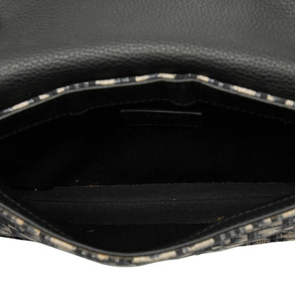 Dior Oblique Saddle Body Bag Waist Bag Shoulder Bag Navy Beige Canvas Leather