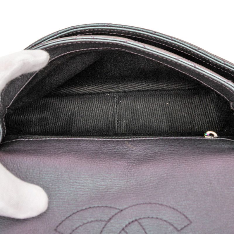 Chanel Matelasse Gradient Metallic Handbag Shoulder Bag 2WAY Purple Leather