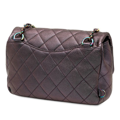 Chanel Matelasse Gradient Metallic Handbag Shoulder Bag 2WAY Purple Leather