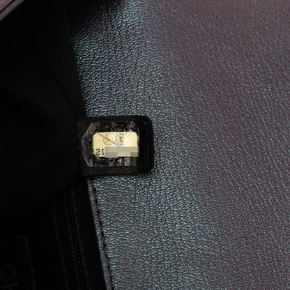 Chanel Matelasse Gradient Metallic Handbag Shoulder Bag 2WAY Purple Leather