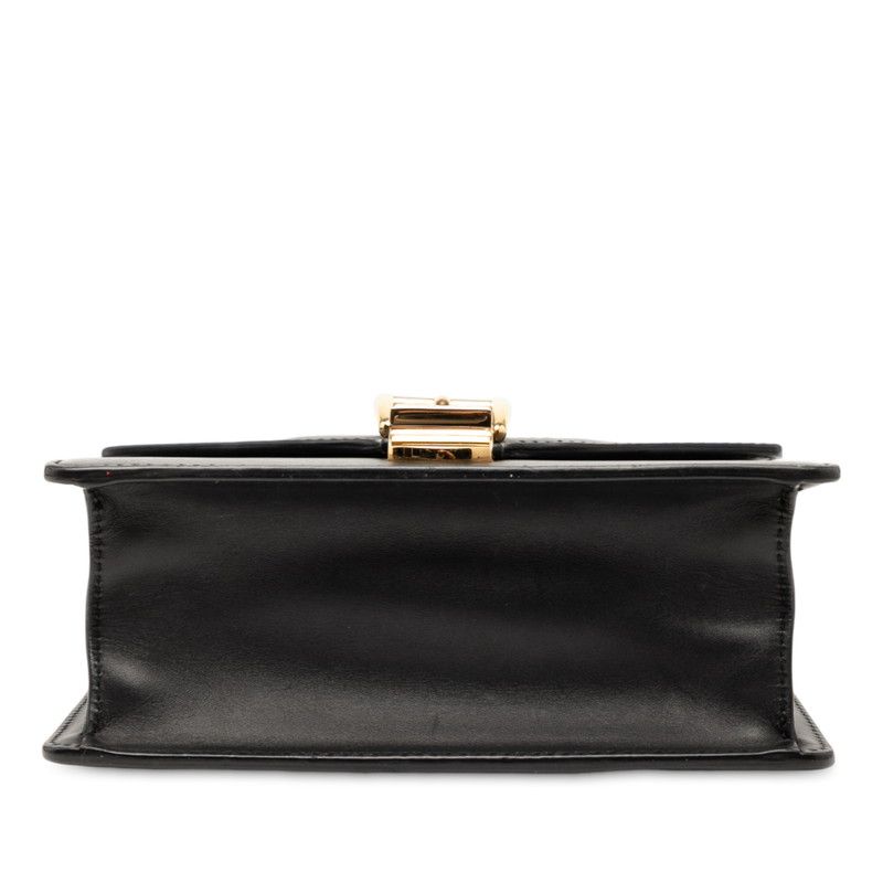 Gucci Sylvie Chain Shoulder Bag 431666 Black Multicolor Leather Women's Gucci