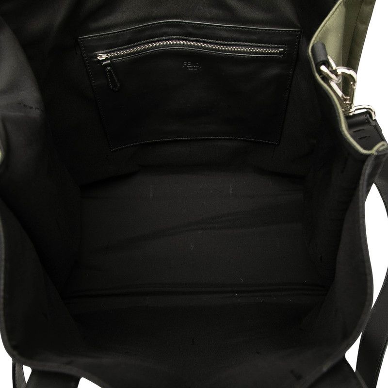 Fendi Tote Shoulder Bag 2WAY 7va390 Black Nylon Leather Women's Fendi