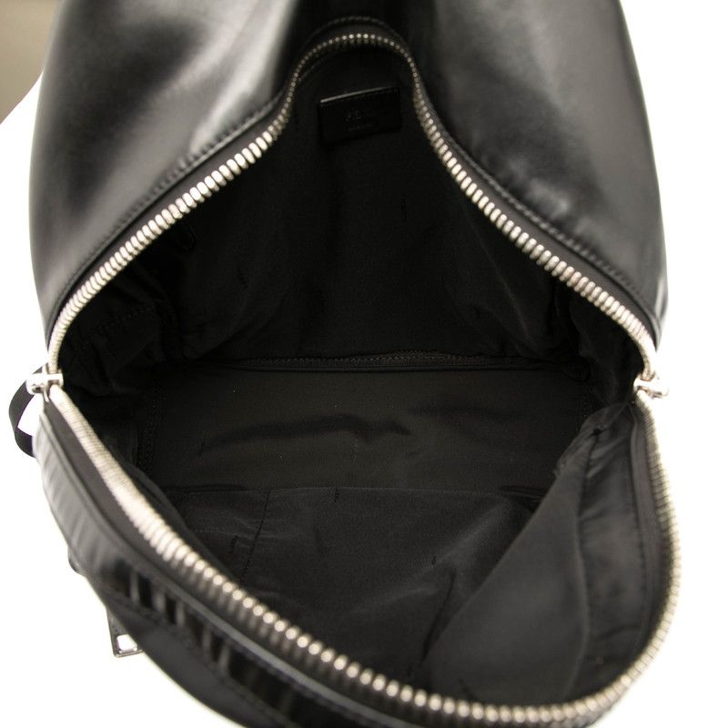 Fendi Faith Backpack 7vz012 Black Leather Nylon Women's Fendi