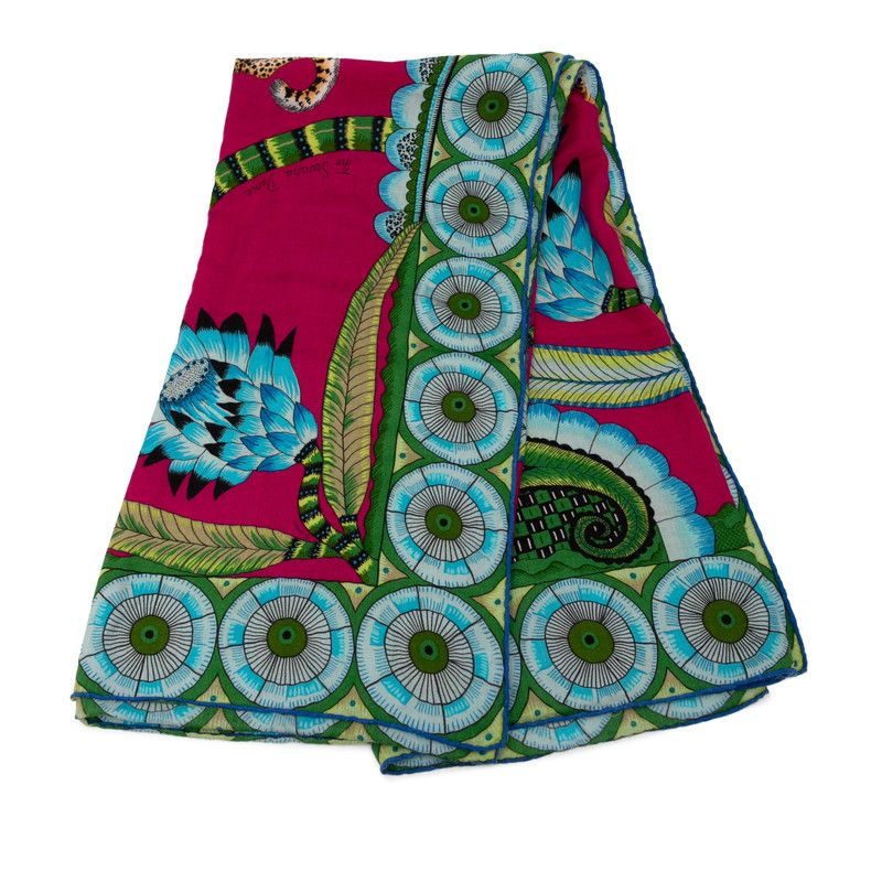 Hermes Carré 140 THE Savana Dance Savannah Dance Large Scarf Stole Blue Purple